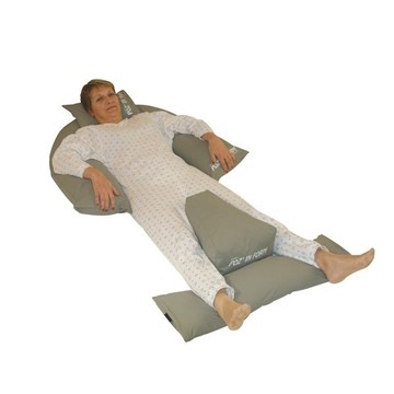 Cuscino Posizionatore Laterale Antirotolamento A 45°, In Velluto E Spugna Ad Alta Densità, 43x10x10 Cm