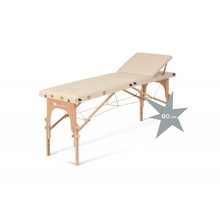 polaris lettino pieghevole in legno 60 cm regolabile con schienale