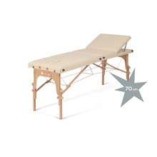 polaris lettino pieghevole in legno 70 cm regolabile con schienale