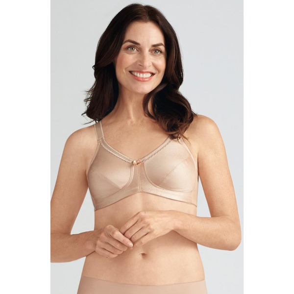 Amoena 'Rita' Non-wired Soft Bra Pocketed Mastectomy Post Surgery Bra - NUDE EBa - Foto 13