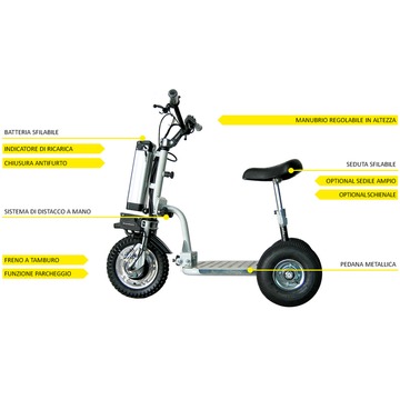 Vendita scooter byco lt ultraleggero scomponibile | RehaStore il miglior  negozio di articoli sanitari e ortopedici online