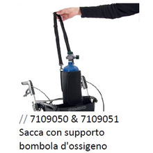 sacca con supporto porta bombola ossigeno per gemino