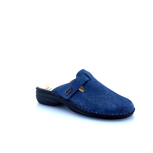 MEDDY ciabatta lana cotta con velcro e bottone in legno MOD 61188